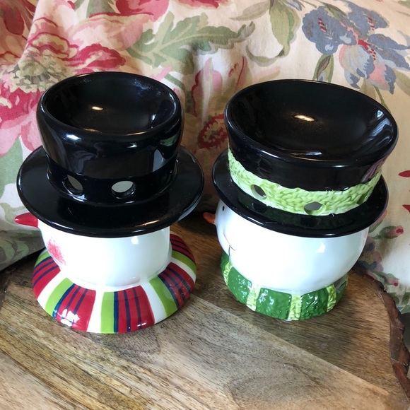 YANKEE CANDLE Set-2 Snowman Winter WaxMelts TART Warmer Holiday Christmas Snow - Picture 9 of 15